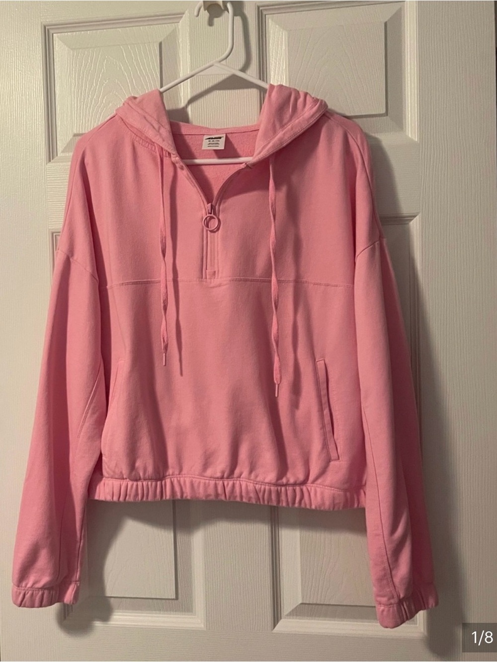 LIKE NEW Avia Pink Half-Zip Hoodie Pullover Sweatshirt Size M